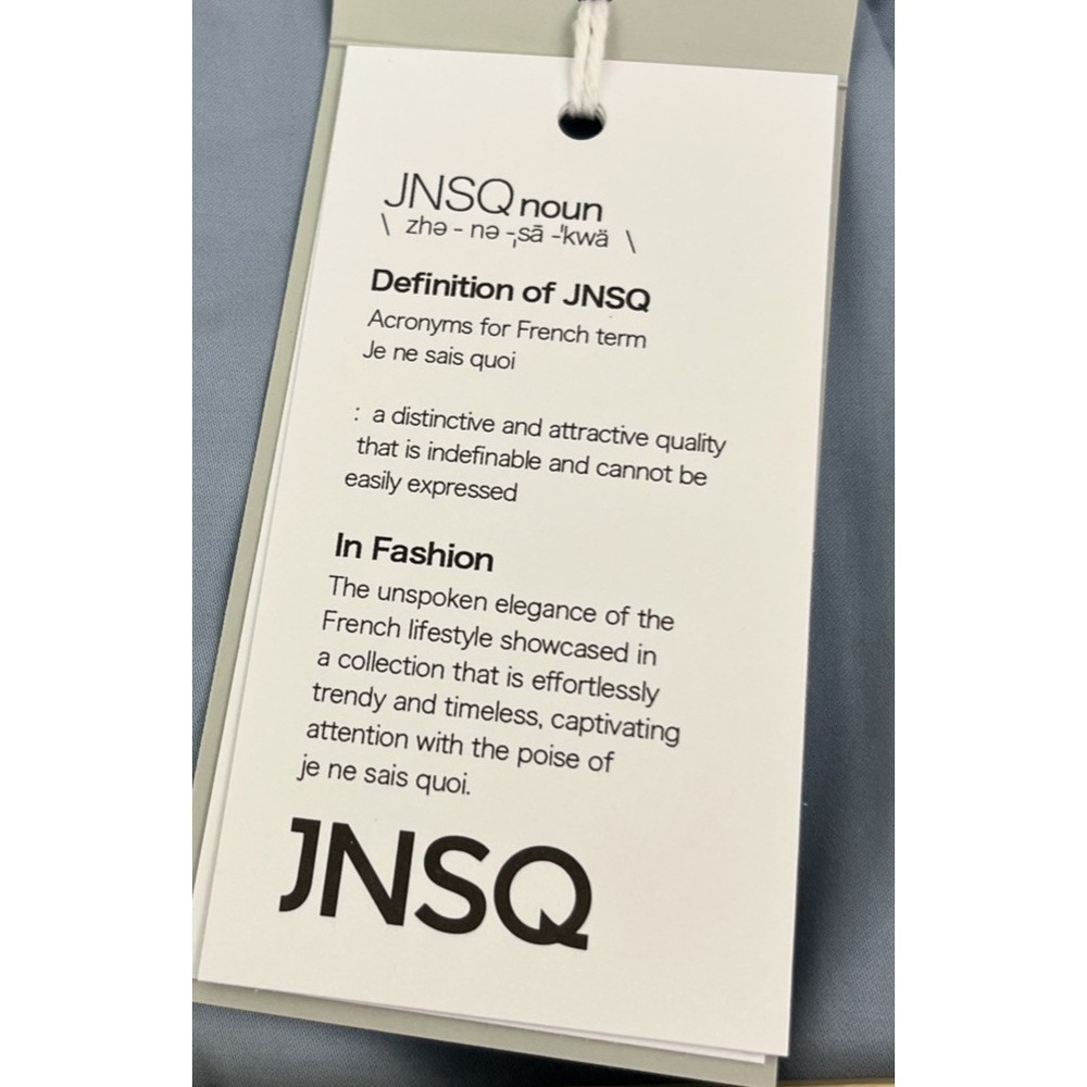 JNSQ FiFi Dress Size 8 NWT $79 Je Ne Sais Quoi Blue Asymmetric Hem Tencel Zip - Picture 9 of 14